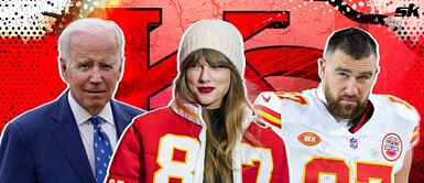 WATCH: Joe Biden put on the spot over allegations of being "in cahoots" with Travis Kelce, Taylor Swift