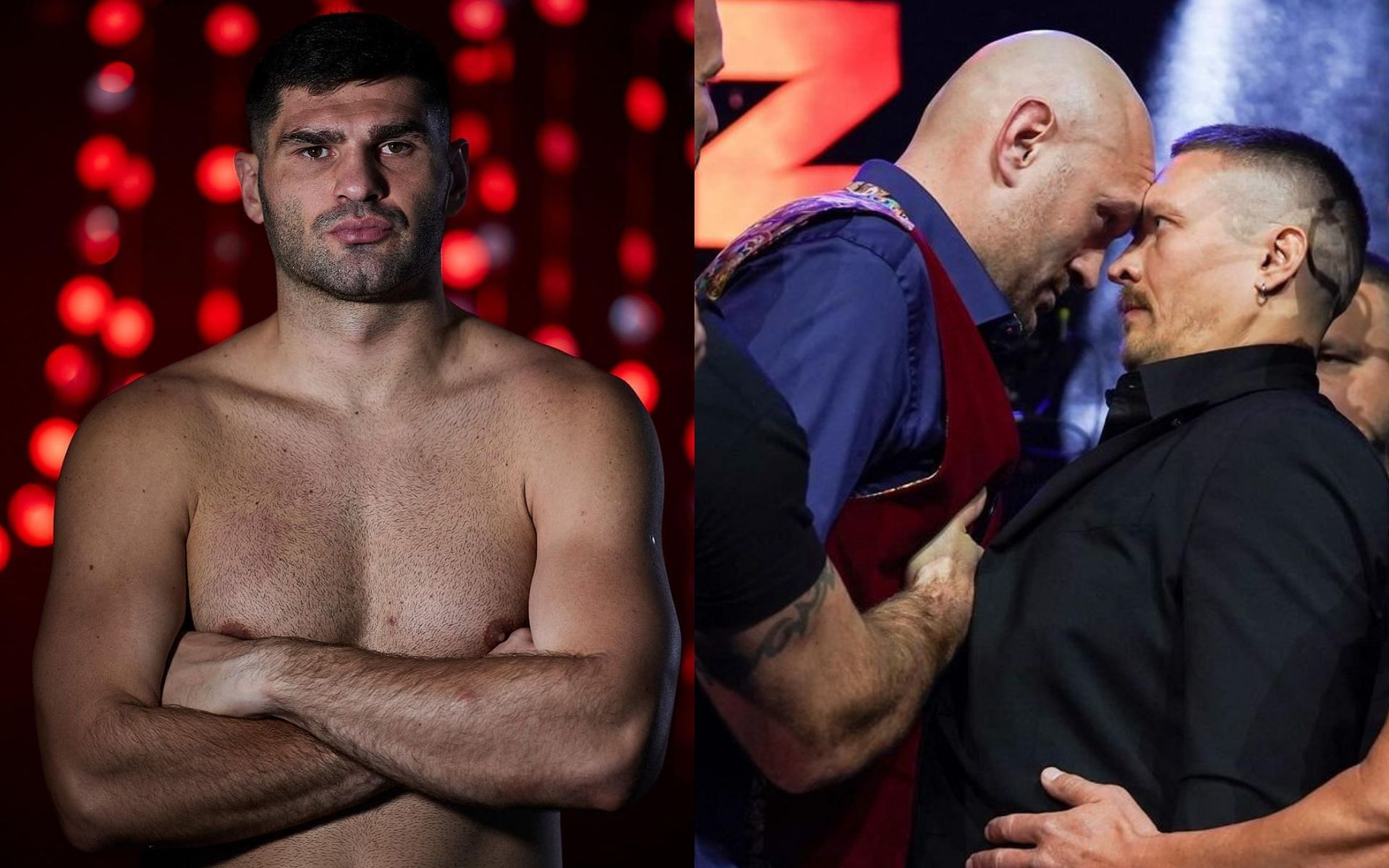 Filip Hrgovic (left) offers to step in on Tyson Fury