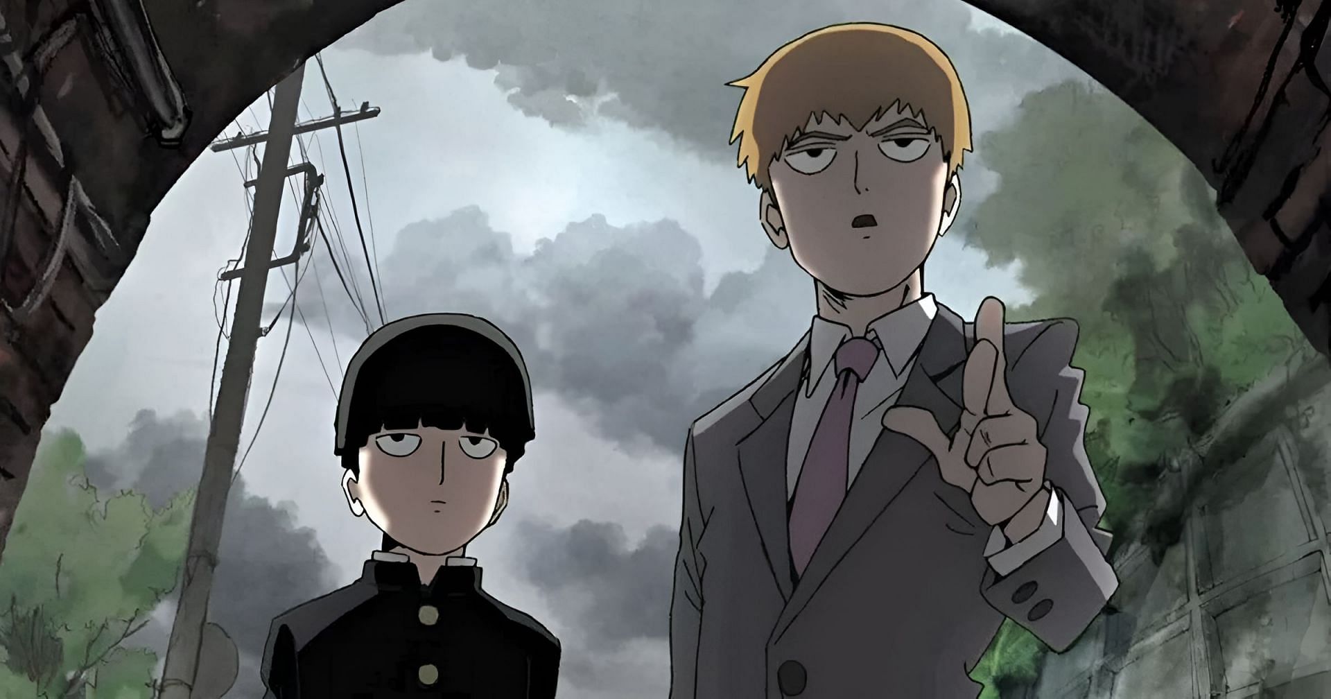 Kageyama (left) and Reigen (right) as seen in the anime (Image via Bones)
