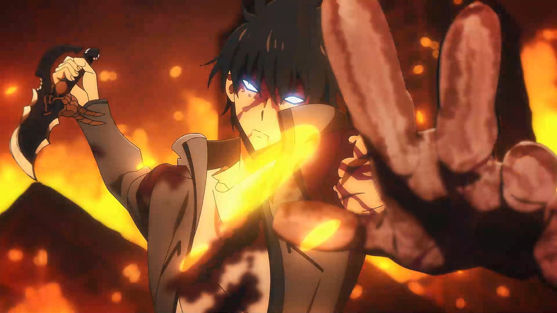 Jinwoo against Cerberus (Image via A-1 Pictures)