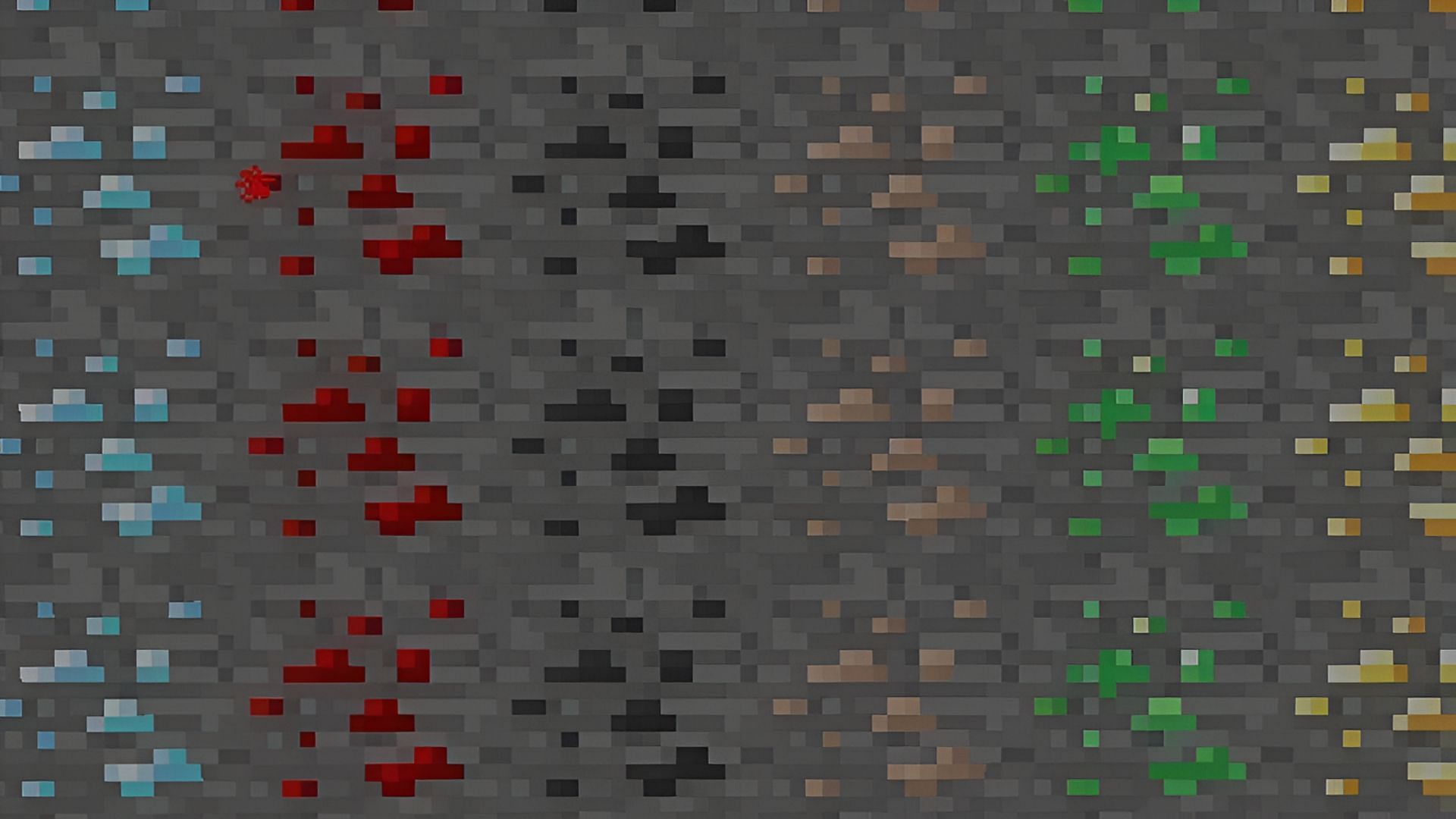 Minecraft ores (Image via Mojang Studios)