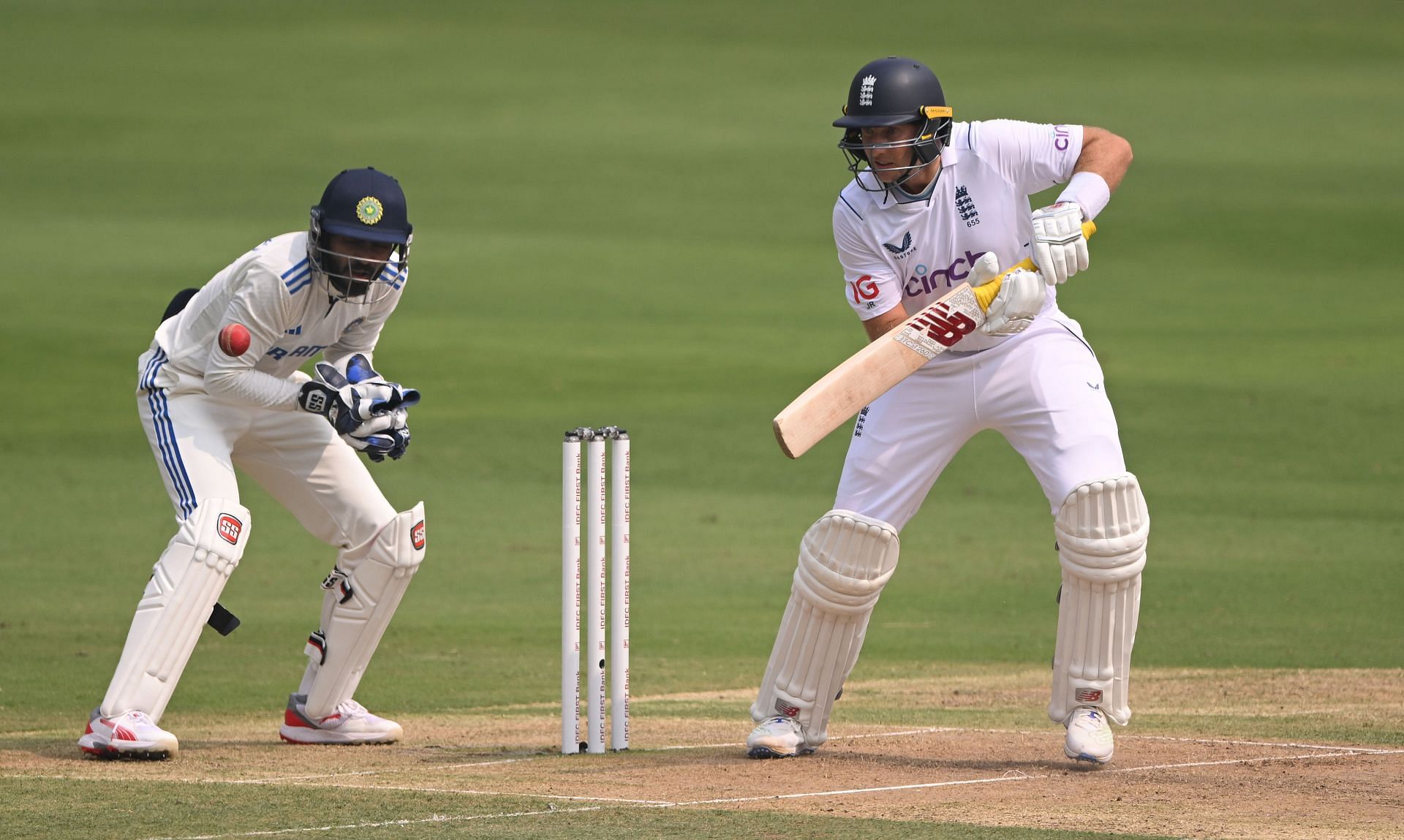 Joe Root in action during the ongoing Test series against India