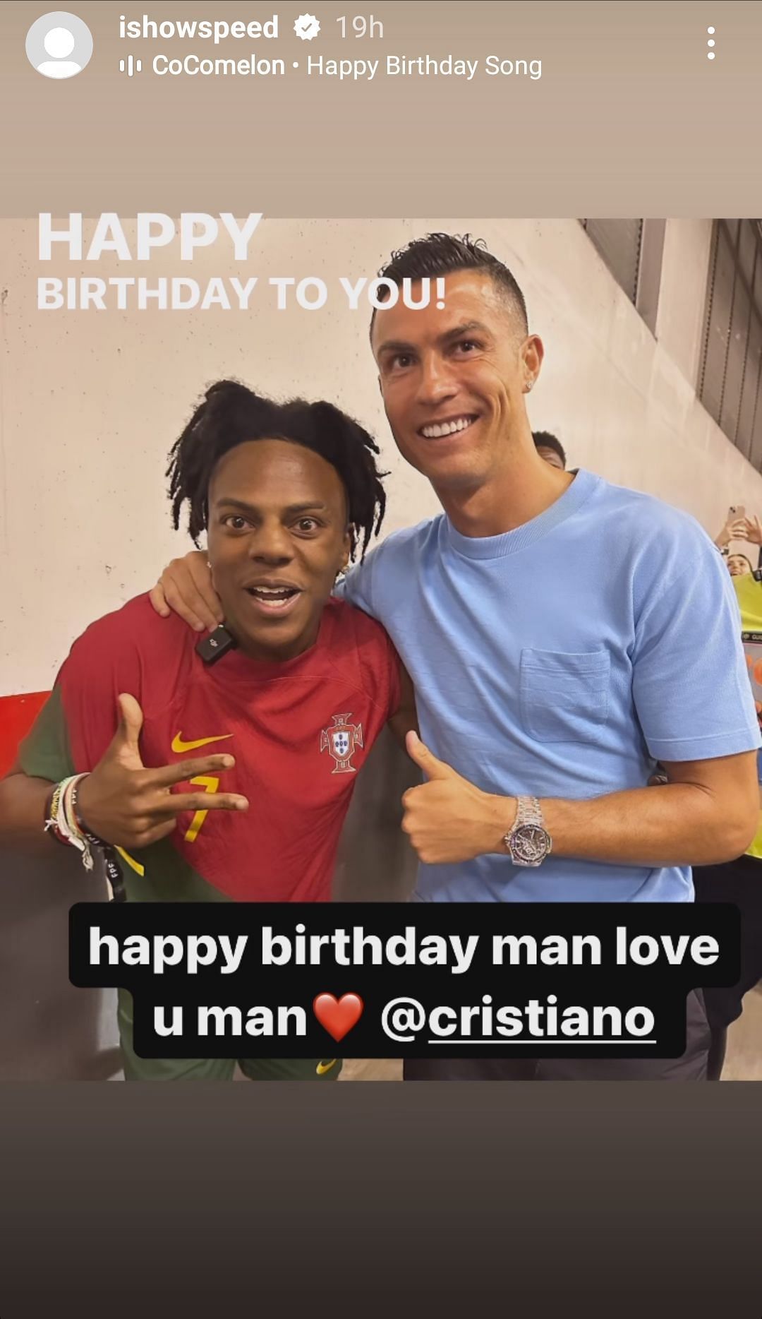 IShowSpeed wishes Cristiano Ronaldo on his birthday