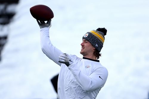 Kenny Pickett during AFC Wild Card Playoffs - Pittsburgh Steelers v Buffalo Bills