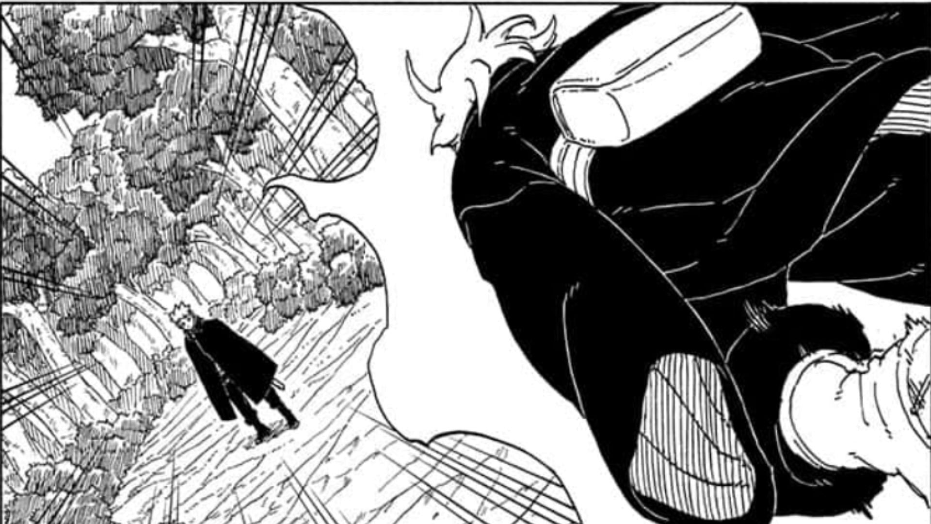 Boruto and Mitsuki go up against each other in the latest chapter (Image via Shueisha)