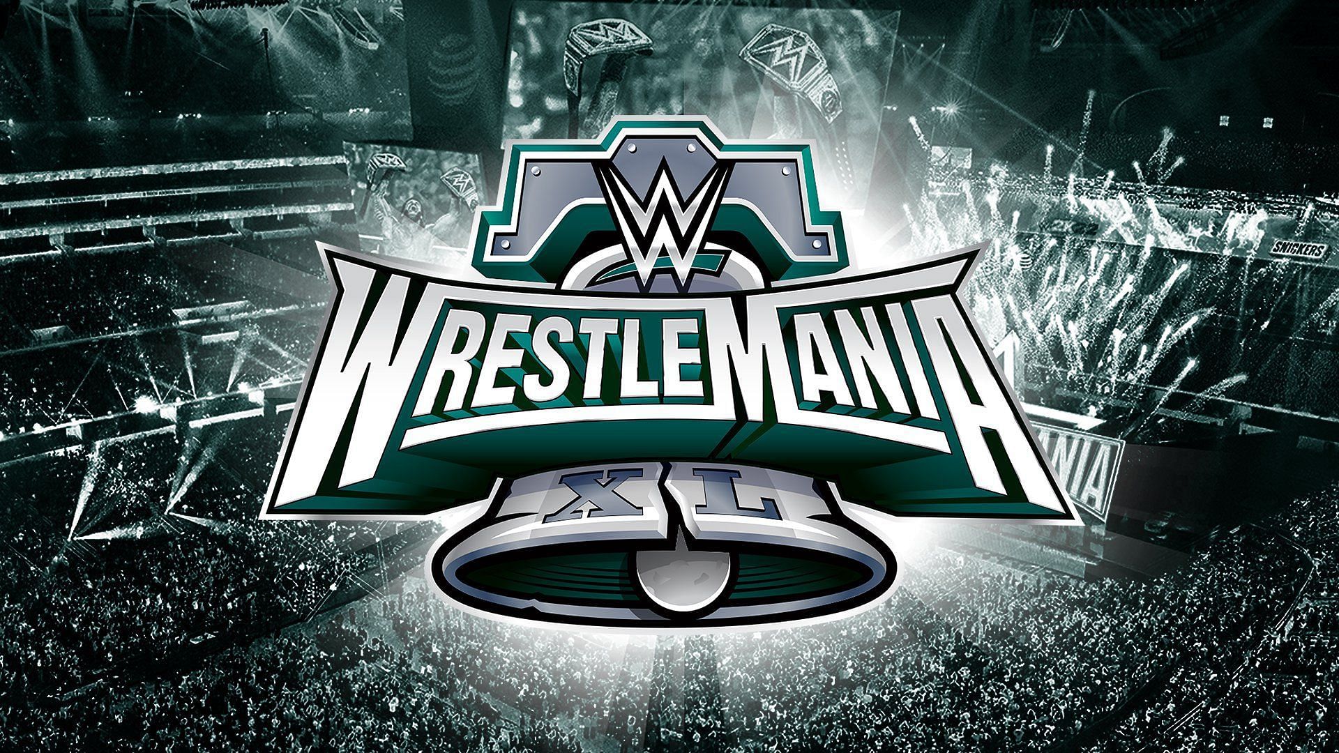 The official logo for WWE WrestleMania 40 from Philadelphia