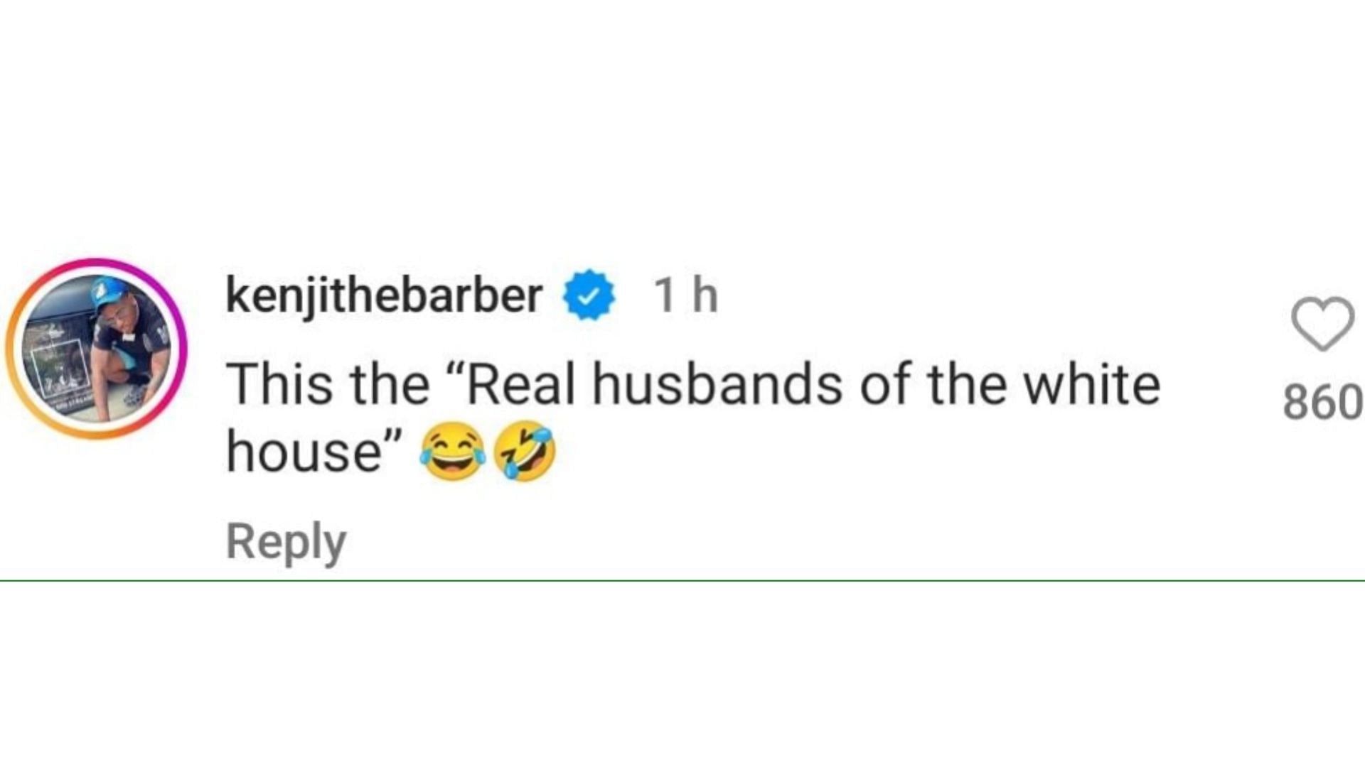 A netizen mocks both Trump and Biden as the &quot;real husbands&quot; of the White House. (Image via Instagram/kenjithebarber)
