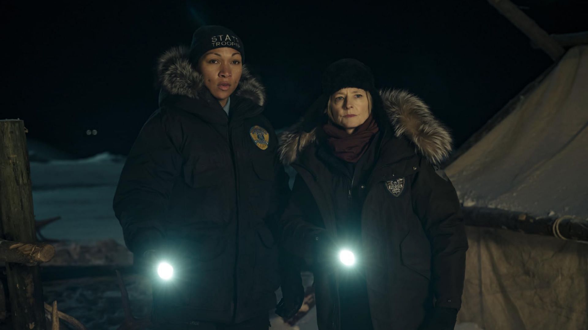 Kali Reis (L) and Jodie Foster (R) in a still from the show (Image via HBO)