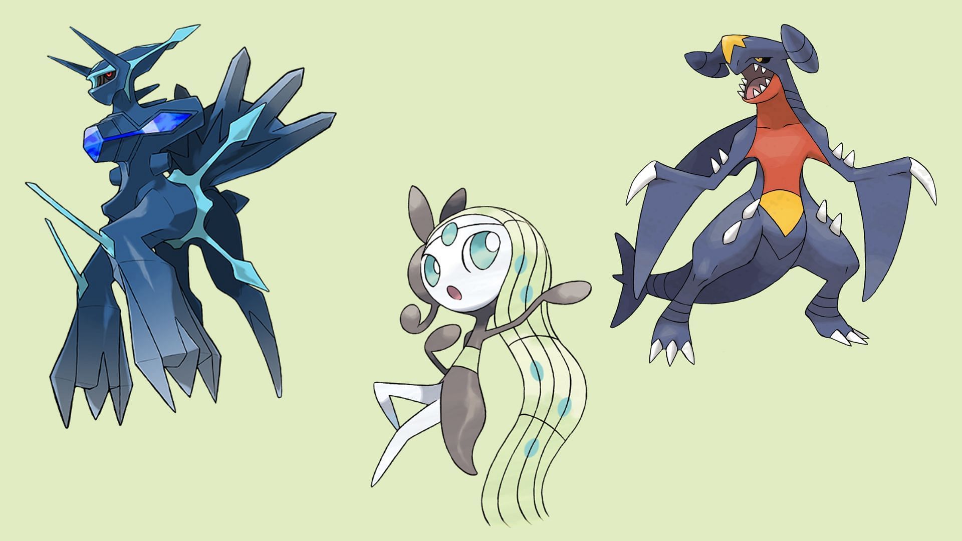 Origin Forme Dialga, Garchomp, and Aria Meloetta (Image via TPC)