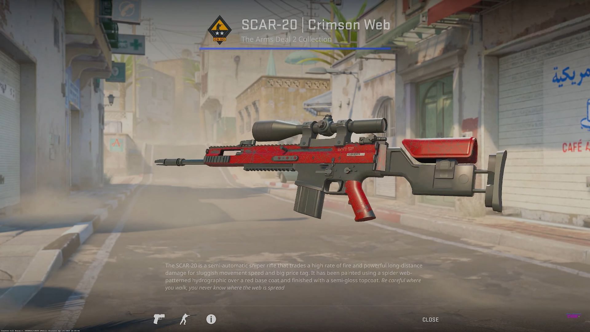 SCAR-20 Crimson Web(Image via Valve || YouTube/covernant)