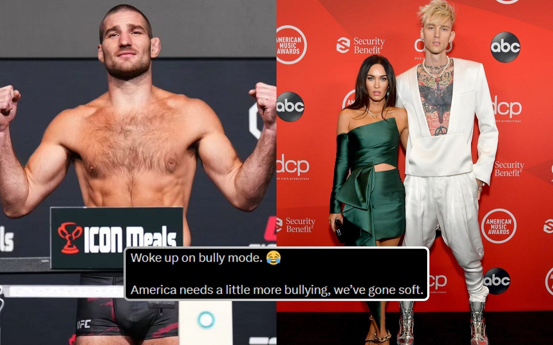 Sean Strickland took another jab at Megan Fox and Machine Gun Kelly