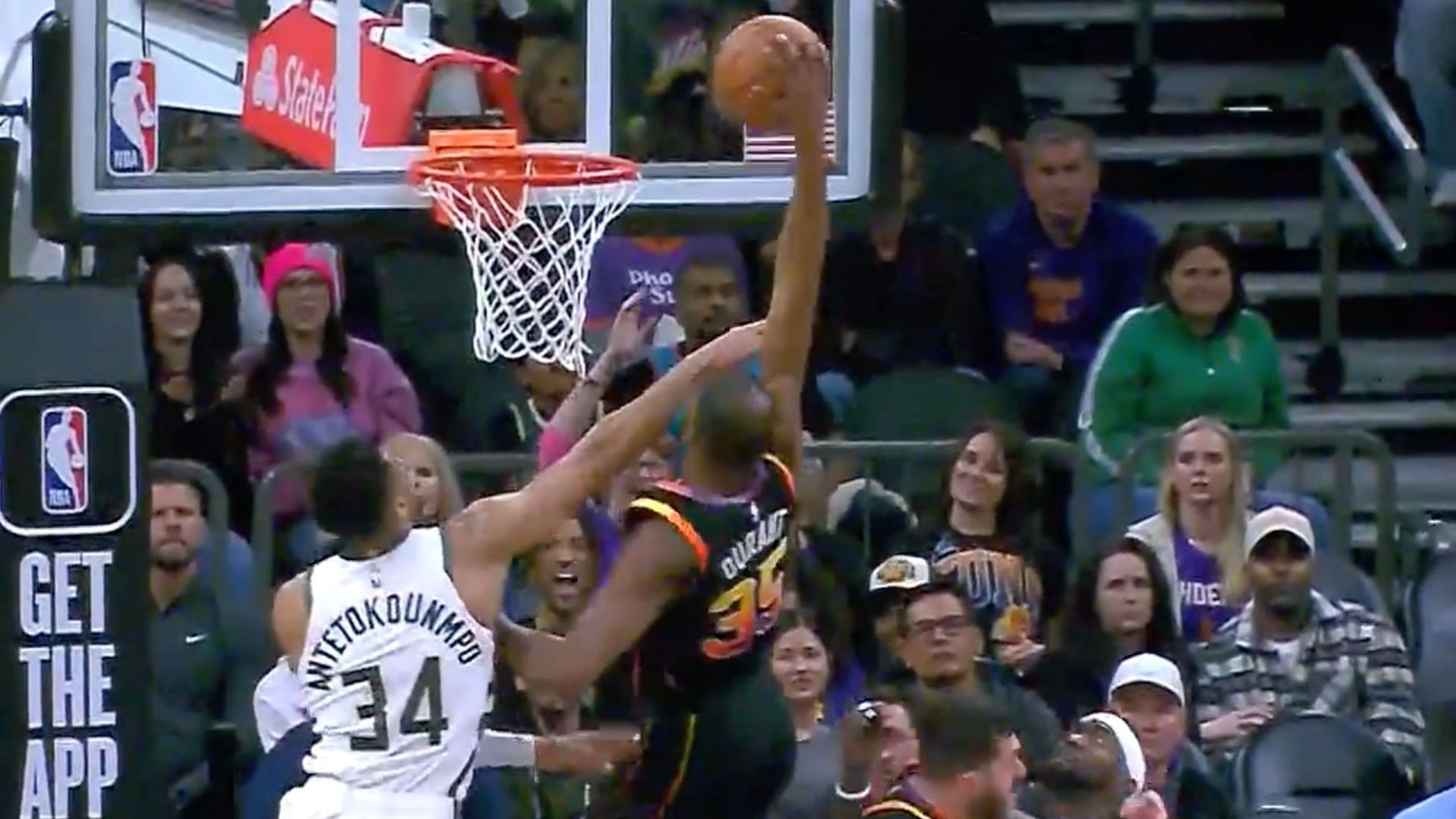 Watch: Kevin Durant humbles Giannis Antetekounmpo with a vicious poster dunk