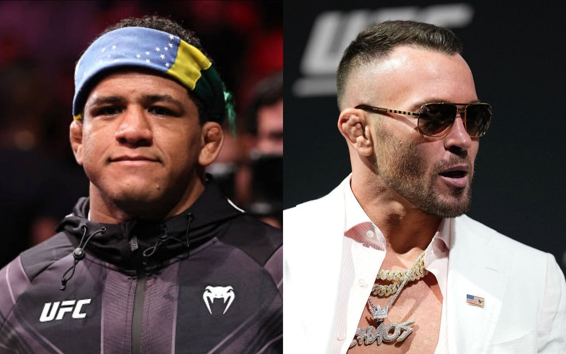 Gilbert Burns (left) dismisses Colby Covington