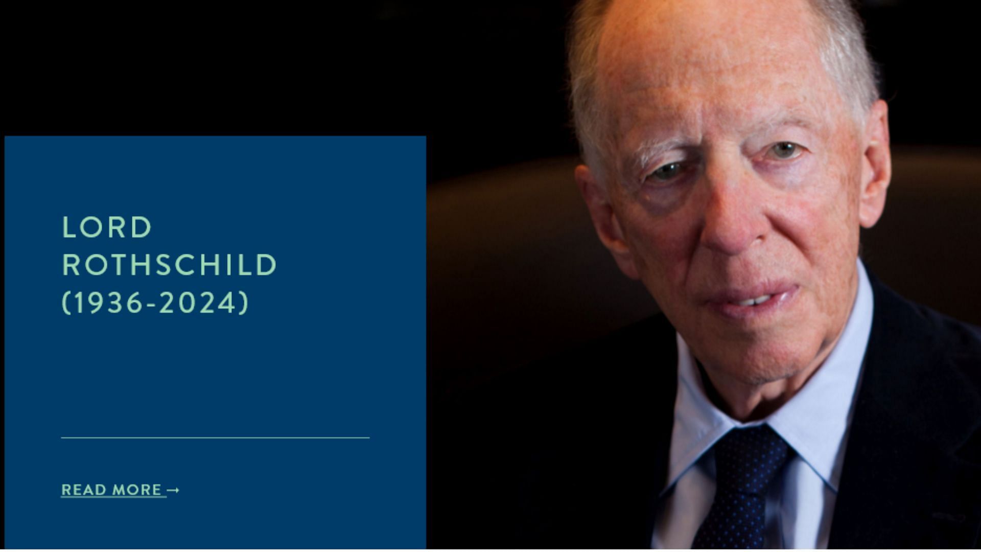 Lord Jacob Rothschild was the heir of the Rothschild family (Image via Rothschild Foundation)
