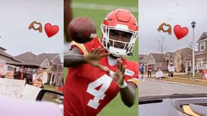 WATCH: Rashee Rice's neighbors line up to bid WR farewell as Chiefs star jets off to Vegas for Super Bowl 58