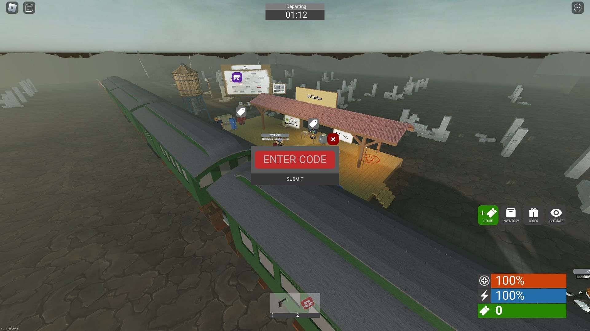 Troubleshooting codes for Edward the Man-Eating Train (Image via Roblox)