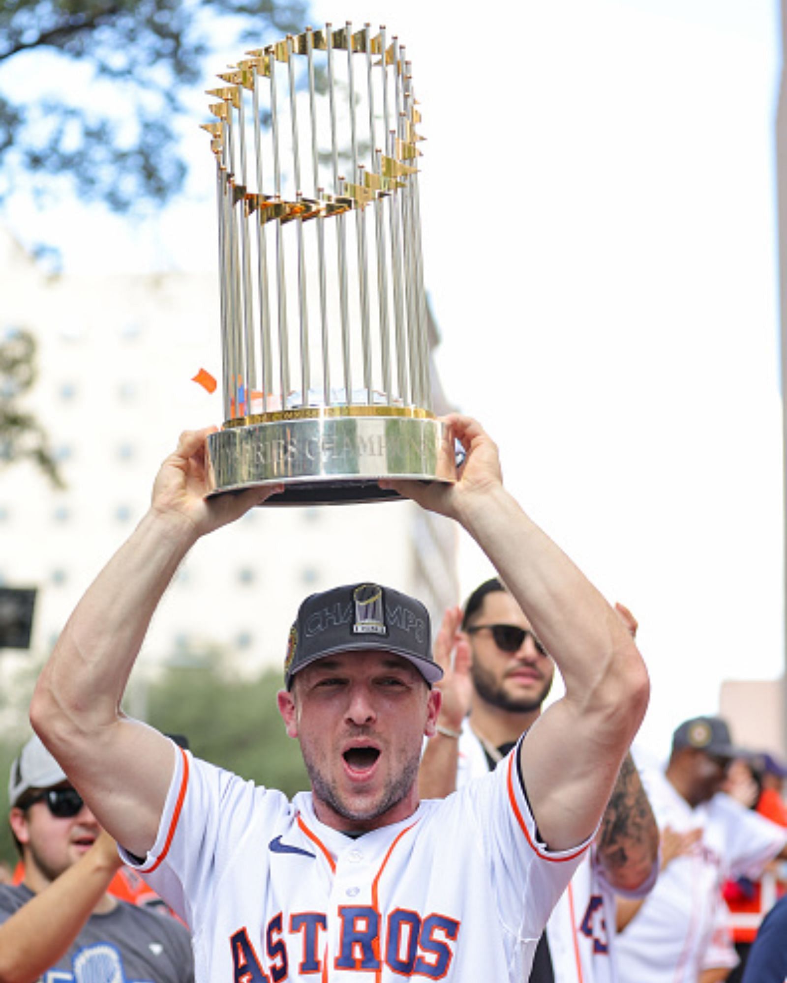 Alex Bregman participated in the 2022 World Series Parade of the Astros