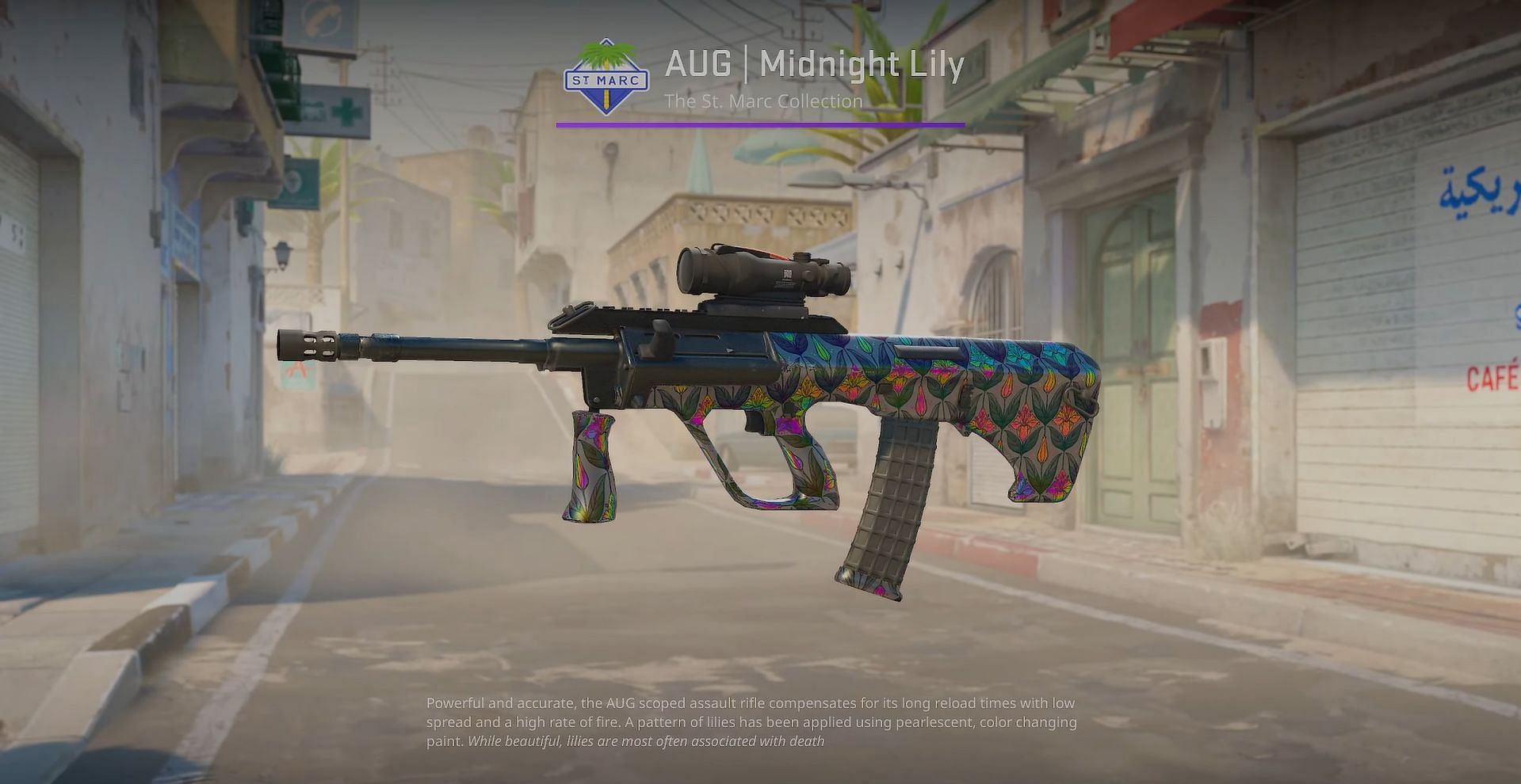 AUG Midnight Lily (Image via Valve || YouTube/covernant)