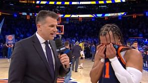 "I got nothing to say": Jalen Brunson tears up as Knicks win streak extends to 9 and he gets named an All-star