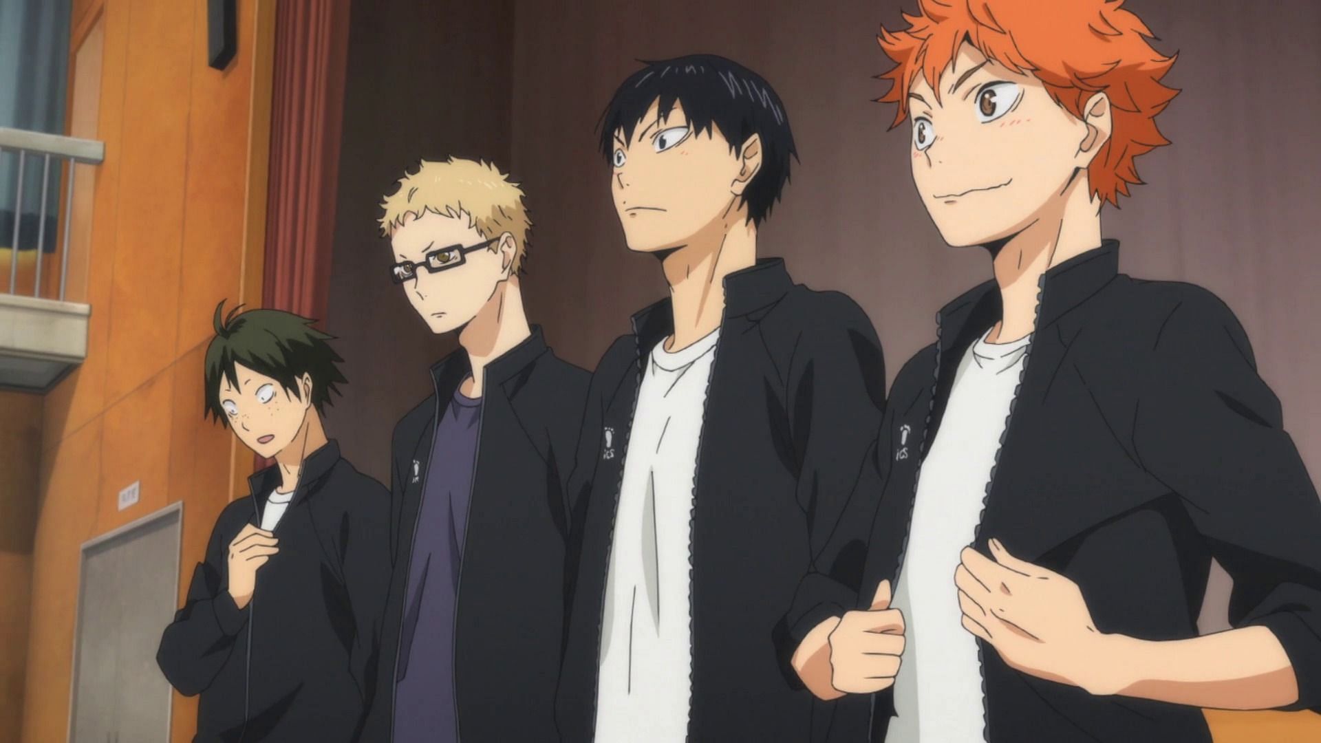 The first years as seen in Haikyuu!! (Image via Production I.G)