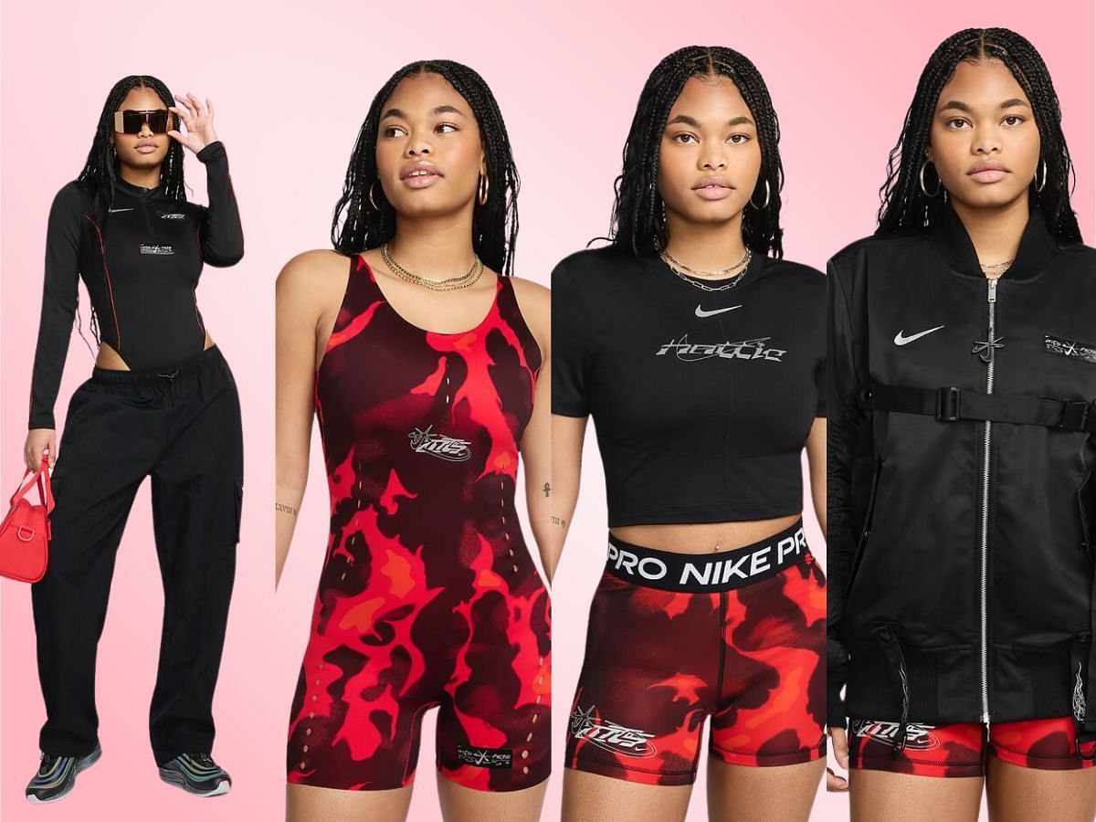 Items that will be offered as part of Megan Thee Stallion x Nike collection (Image via Nike)