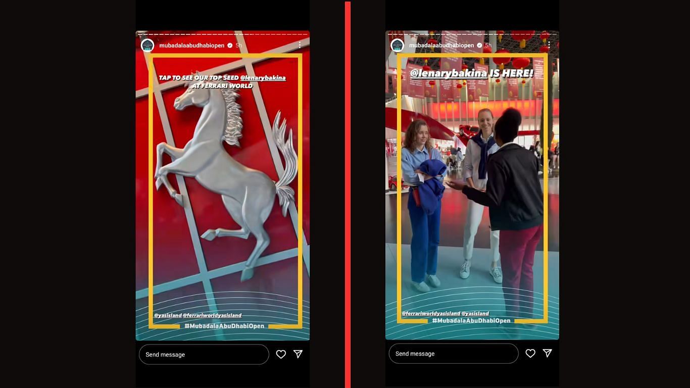 Screengrabs from Abu Dhabhi Open&#039;s Instagram
