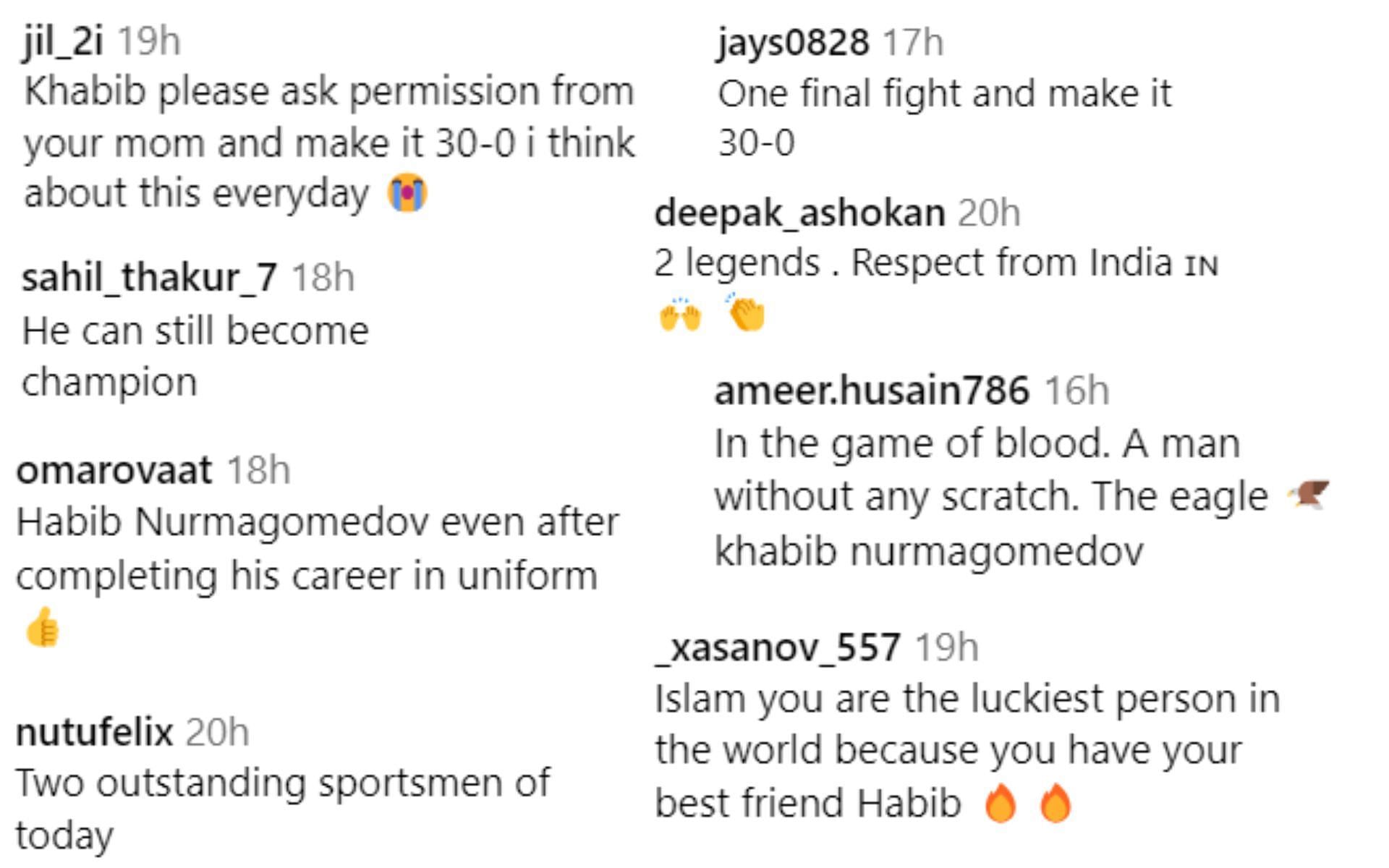Fans&#039; react to the wrestling session between Nurmagomedov and Makahchev