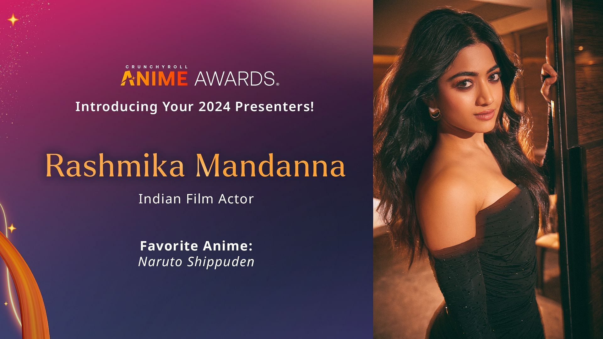 Rashmika Mandanna is set to be a presenter at the Anime Awards (Image via Crunchyroll)