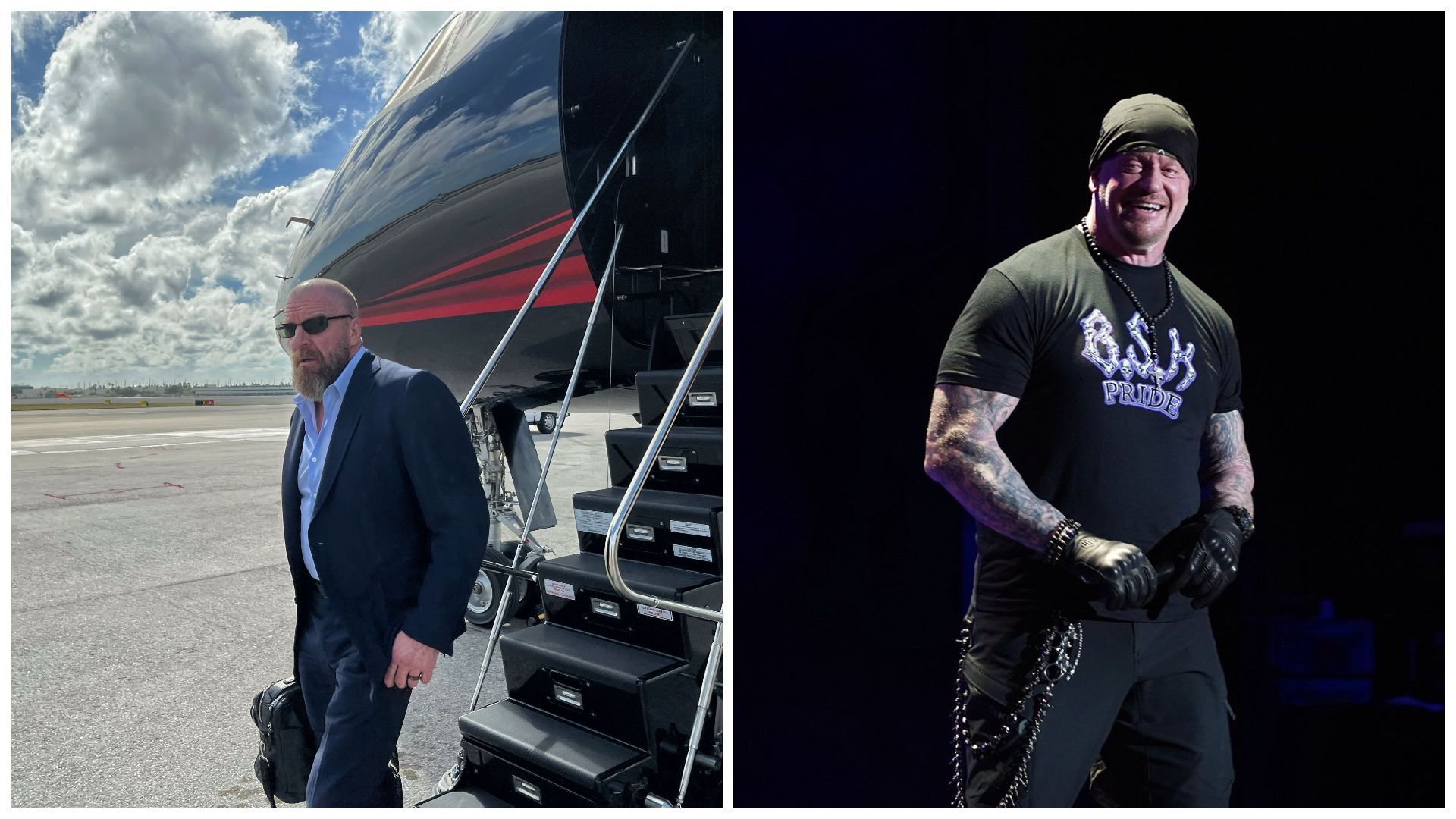Triple H (left) and The Undertaker (right).