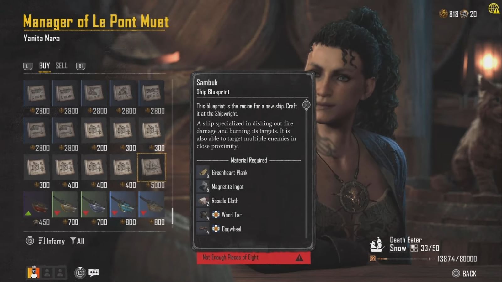 How to get Pyromaniac Sambuk in Skull and Bones? Blueprint location, crafting requirements, and more