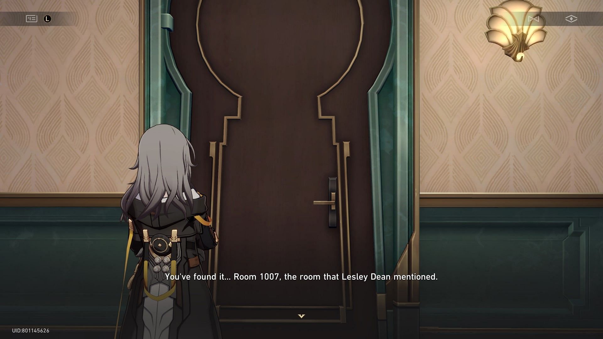 Go to Lesley&#039;s room (Image via Hoyoverse)