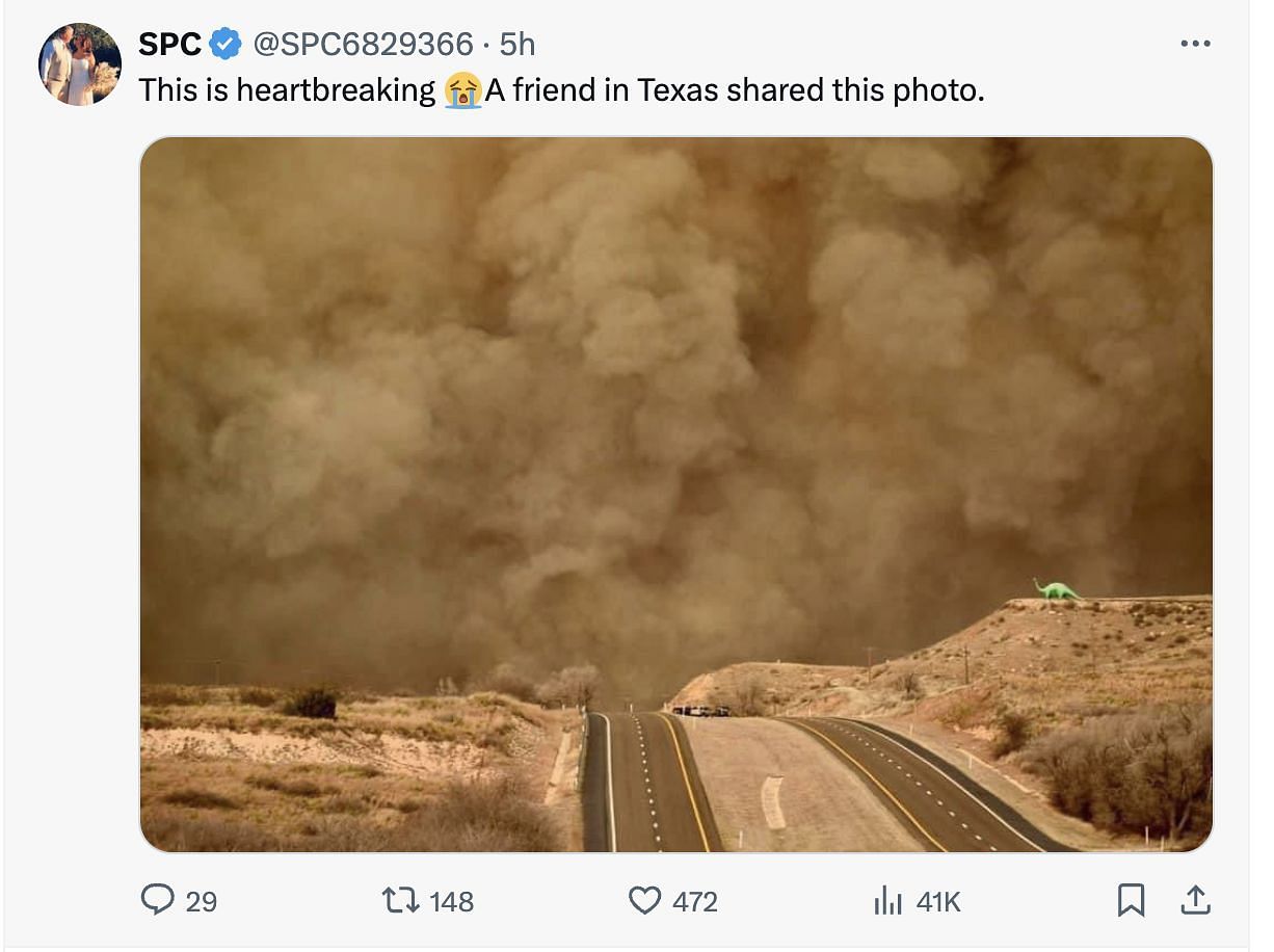 Social media users concerned as uncontrollable wildfire breaks out in some parts of the USA. (Image via @rawsalerts/ X)