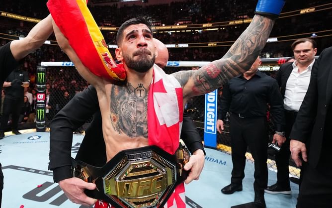 Tennis legend Rafael Nadal and current World No. 2 Carlos Alcaraz congratulate Ilia Topuria on emphatic KO win at UFC 298