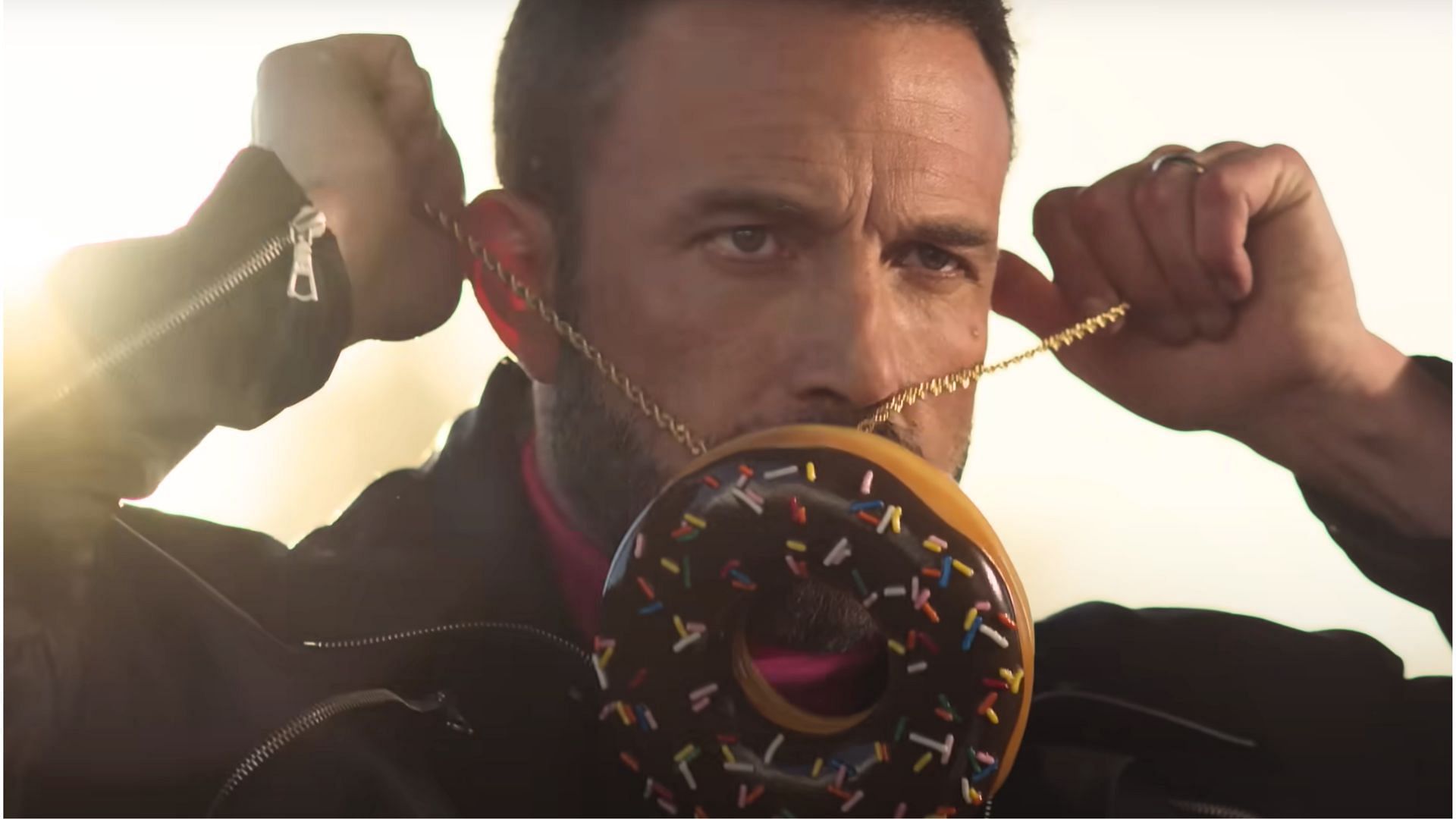 Affleck in the first part of the commercial. (Image via Dunkin&#039;)