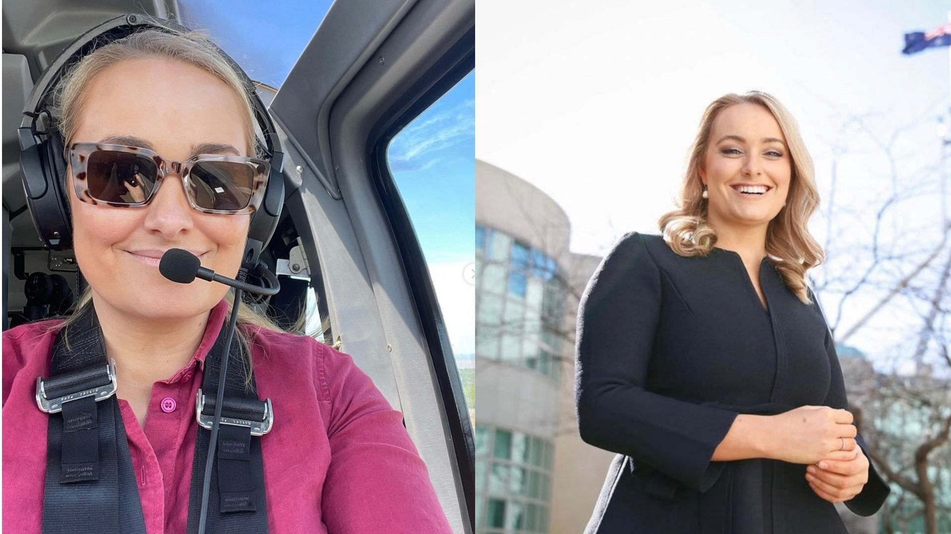 News reporter Andrea Crothers slaps herself in the face. (Images via Instagram/@abcrothers)