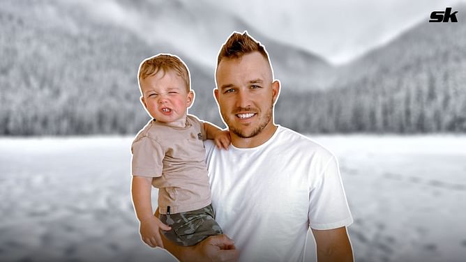 "I think B is telling me he’s ready" - Angels star Mike Trout's son Beckham playfully prepares dad for Spring Training in snowy style