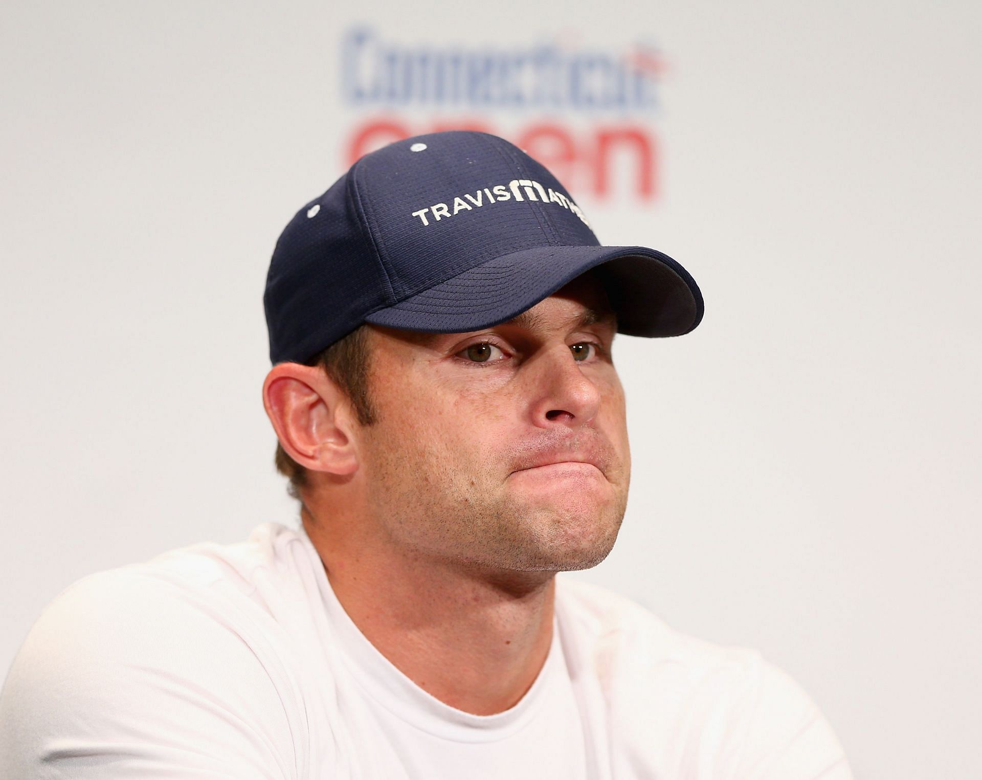 Andy Roddick during a press conference