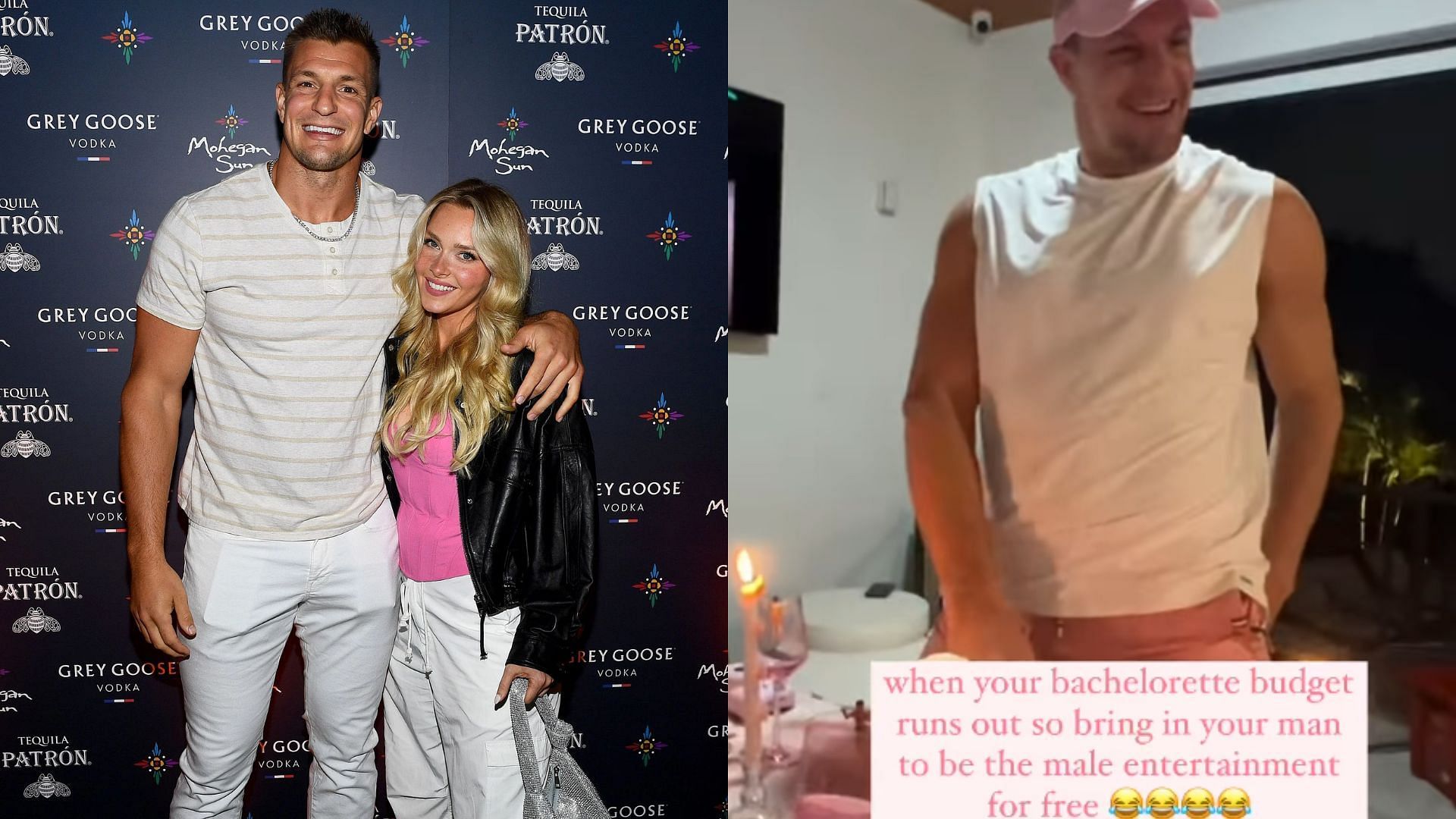 Rob Gronk dances while wearing pink