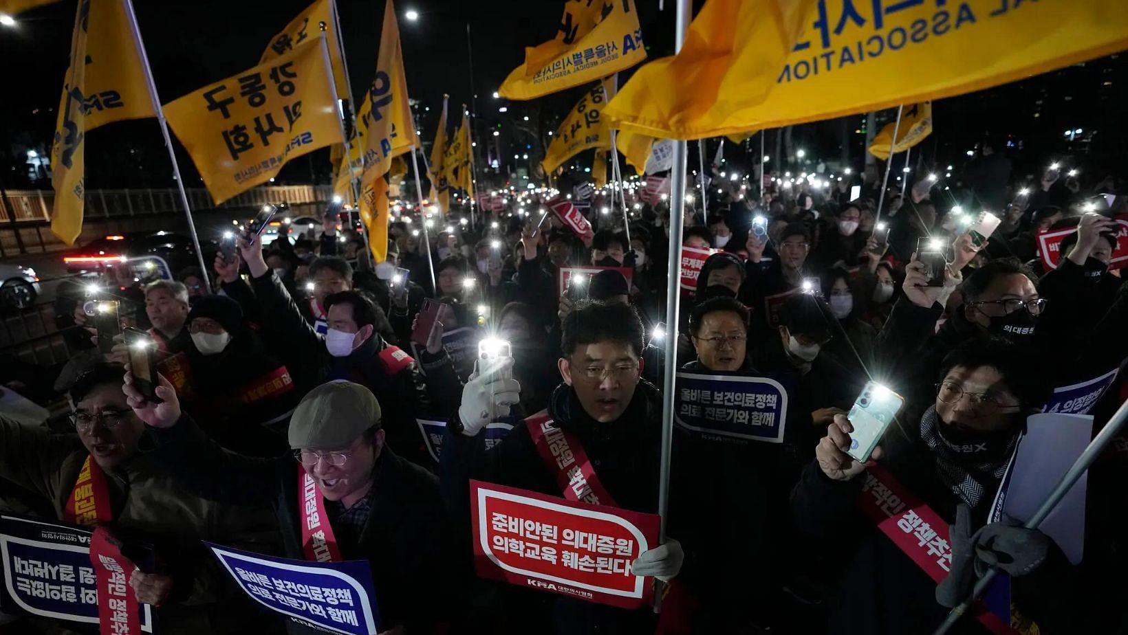 South Korea&#039;s 13,000 trainee doctors resigned in a protest against the government&#039;s plans for school admission quotas. (Images via X/@SohanAdhikary6)