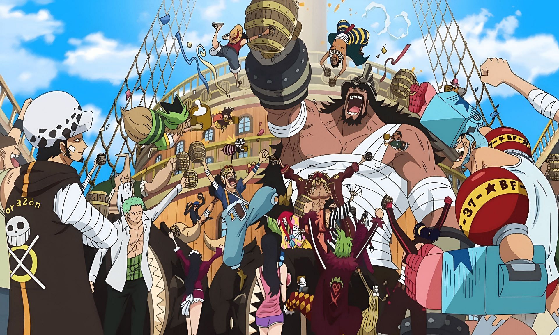 The Straw Hat Grand Fleet as seen in the anime (Image via Toei Animation)
