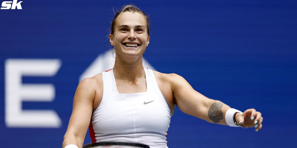 Aryna Sabalenka hilariously breaks into champagne stash after loss to Donna Vekic in Dubai Tennis Championships 2R