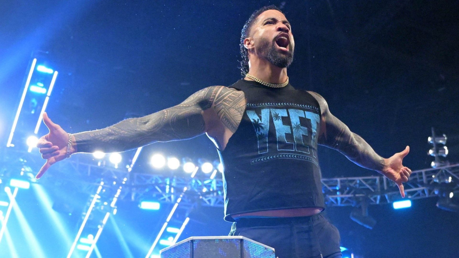 Jey Uso stands tall in the ring on WWE RAW