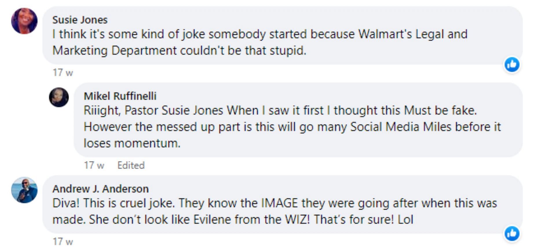 Netizens react to the racist and fake Walmart doll (Image via Facebook)