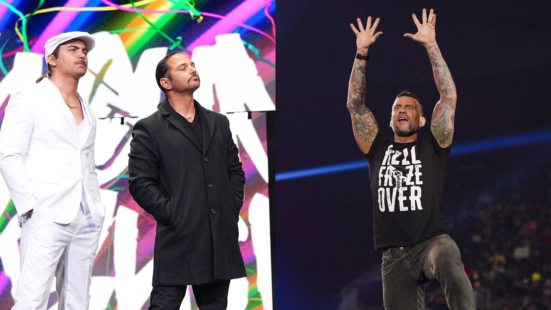 Young Bucks and CM Punk were not in good terms back in AEW [photo courtesy of AEW and WWE