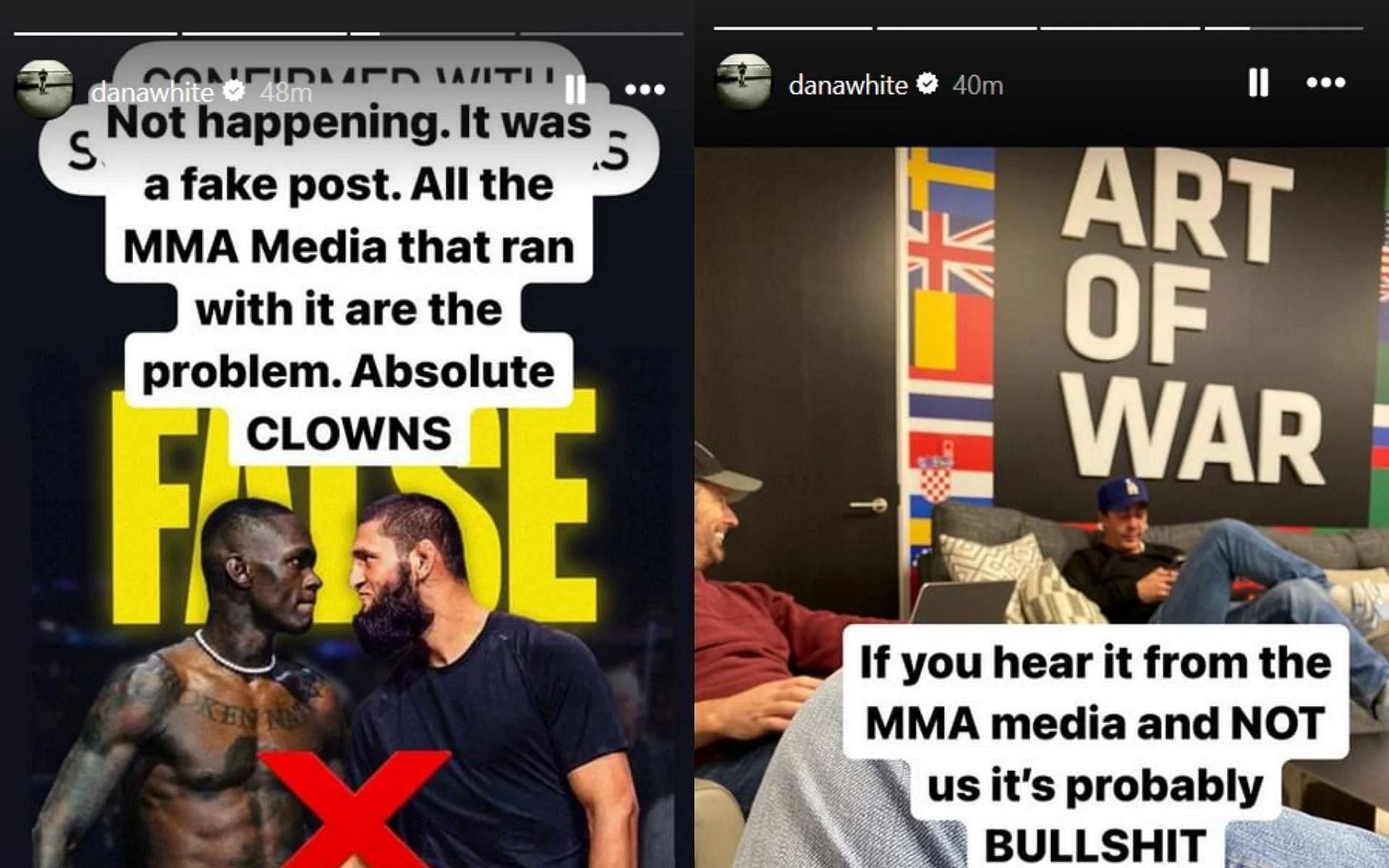 Screenshot courtesy @danawhite on Instagram