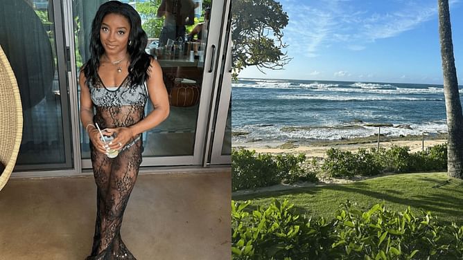 IN PHOTOS: Simone Biles and husband Jonathan Owens jet off to exotic offseason vacay