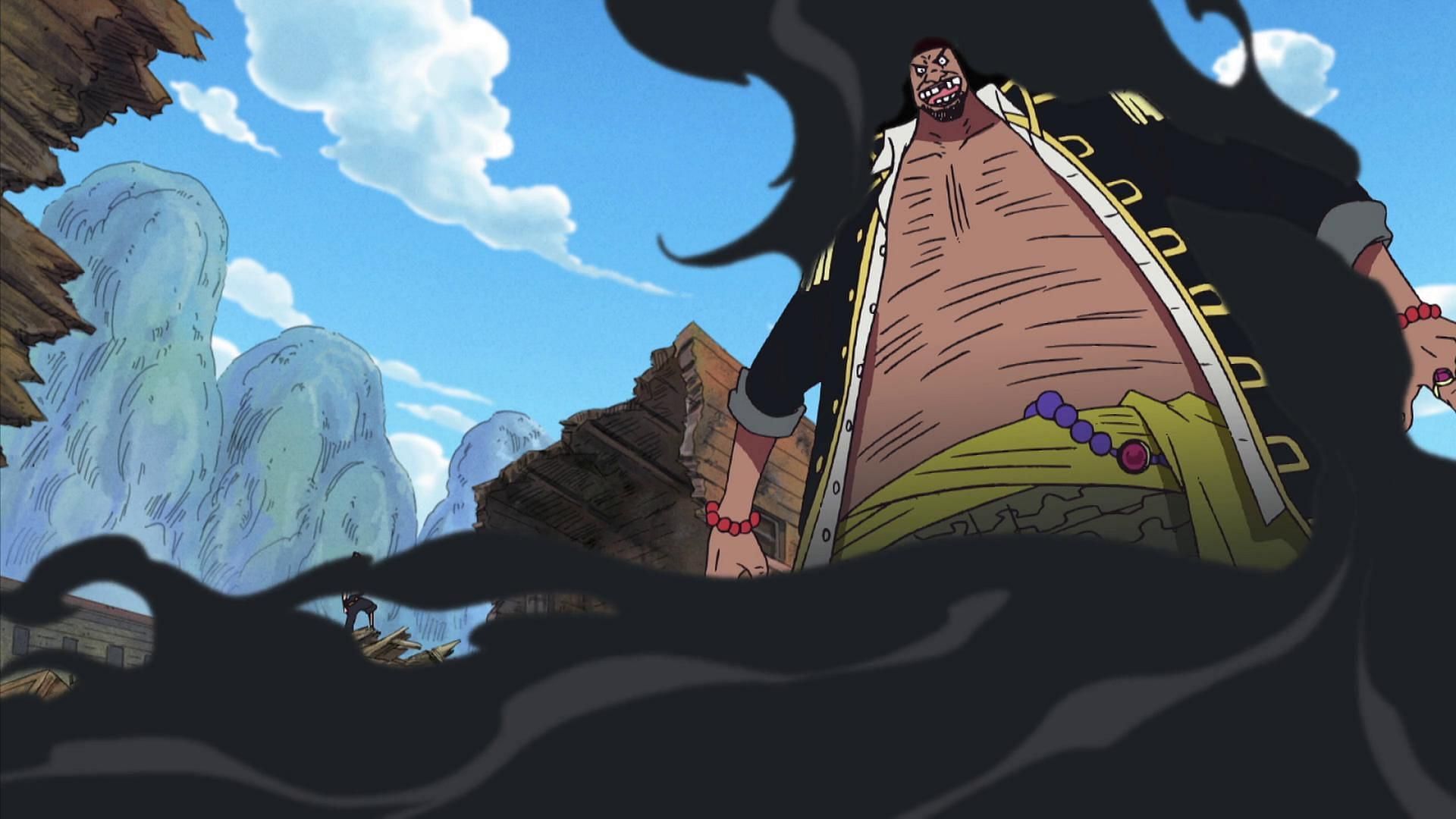 Blackbeard&#039;s Dark-Dark Fruit as seen in the One Piece anime (Image via Toei Animation)