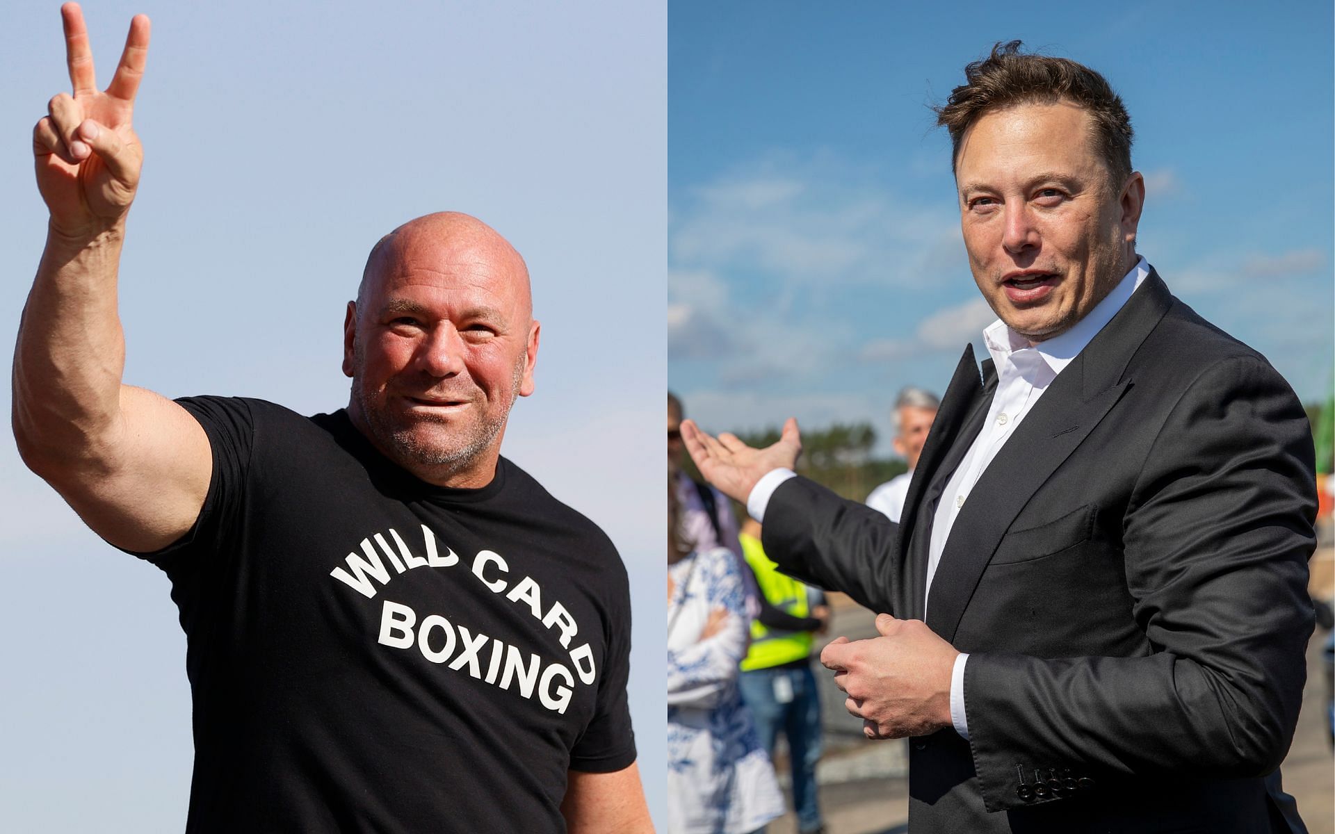 Dana White (left) and Elon Musk (right). [via Getty Images]