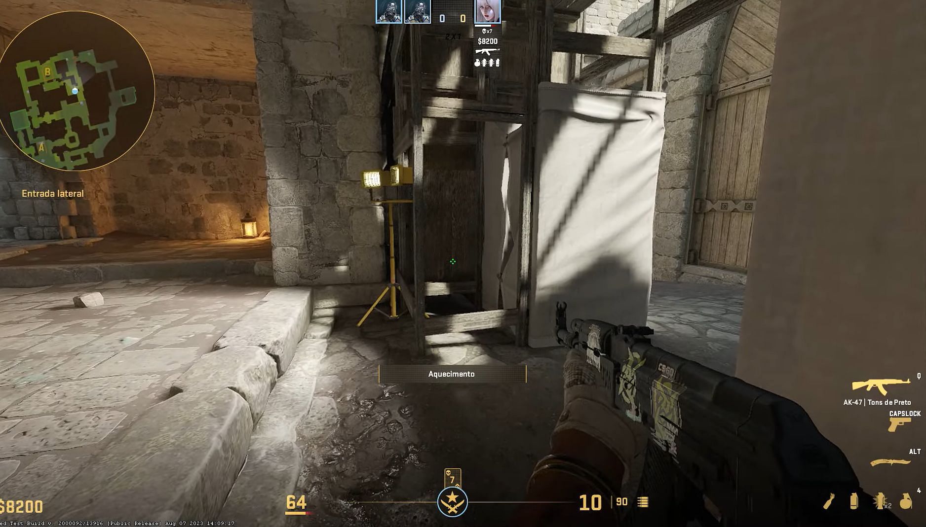 Wall bang spot for B Main (Image via Valve || YouTube/Karma)