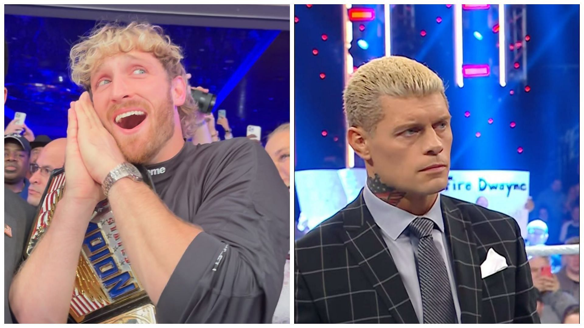 Logan Paul (left) and Cody Rhodes (right).